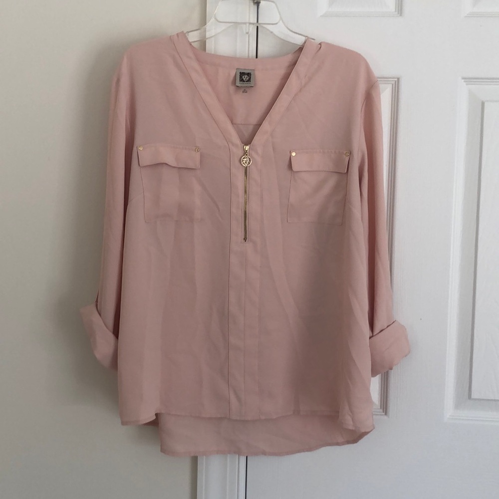 Anne Klein: Peach blouse
